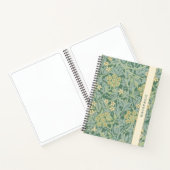 Personalized Green Jasmine Floral Pattern ノートブック (内部)
