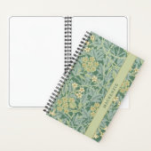 Personalized Green Jasmine Floral Pattern ノートブック (内側)