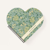 Personalized Green Jasmine Floral Pattern ノートブック (正面)