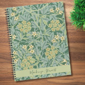 Personalized Green Jasmine Floral Pattern ノートブック
