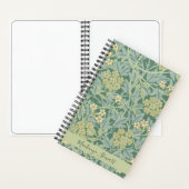 Personalized Green Jasmine Floral Pattern ノートブック (内側)