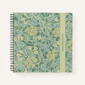 Personalized Green Jasmine Floral Pattern ノートブック (正面)