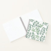 Personalized Green Leaf Spiral Notebook ノートブック (内部)