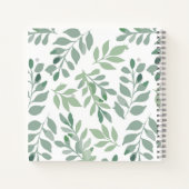 Personalized Green Leaf Spiral Notebook ノートブック (裏面)