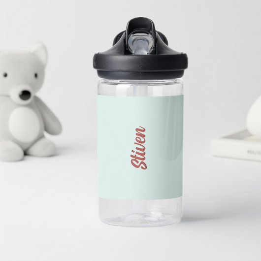 Personalized Green Mint Plastic Bottle for Kids ウォーターボトル