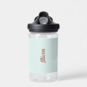 Personalized Green Mint Plastic Bottle for Kids ウォーターボトル (正面)