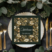 Personalized Green Napkins Botanical Pastel Vibe