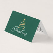 Personalized Green New Year Celebration Cards (正面)