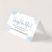 Personalized Green New Year Celebration Cards (裏面)