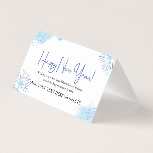 Personalized Green New Year Celebration Cards (裏面)