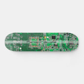 Personalized Green PCB Circuit Board for IT Pros スケートボード (横)