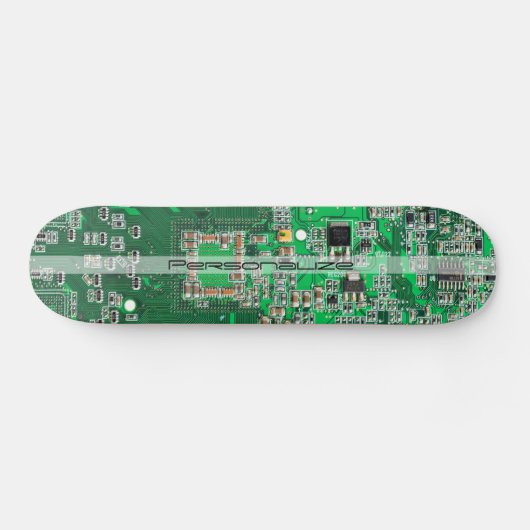 Personalized Green PCB Circuit Board for IT Pros スケートボード (横)