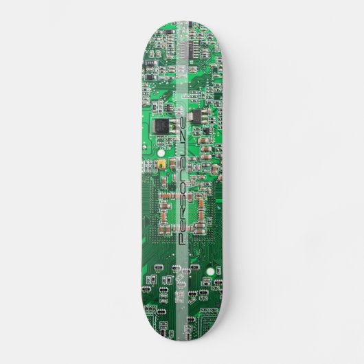 Personalized Green PCB Circuit Board for IT Pros スケートボード (正面)