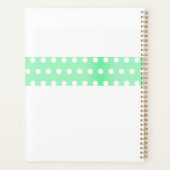 Personalized Green Poka Dots プランナー手帳 (裏面)