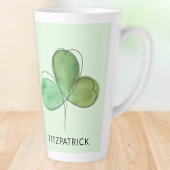 Personalized Green Shamrock Irish Heritage カフェラテマグ