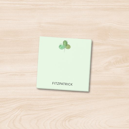 Personalized Green Shamrock Irish Heritage ポストイット