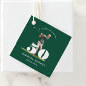 Personalized Green Sports Golf 50th Birthday フェイバータグ