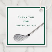 Personalized Green Sports Golf 50th Birthday フェイバータグ (裏面)