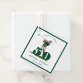 Personalized Green Sports Golf 50th Birthday フェイバータグ (インサイチュ)
