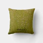 Personalized Green & Yellow Green Garden of lorals クッション (裏面)