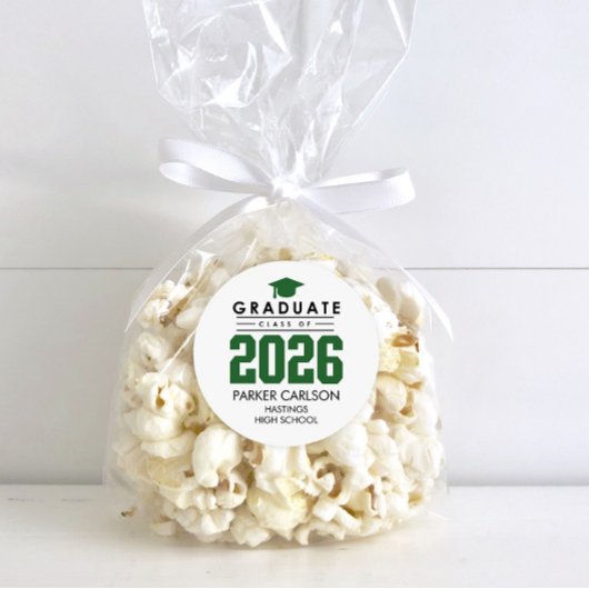 Personalized GreenClass of 2026 Graduation Sticker ラウンドシール