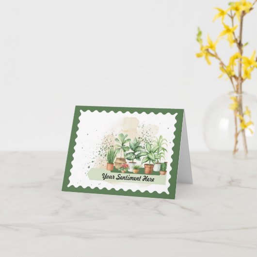 Personalized Greeting Card - Blank Greeting Card カード (黄色い花)