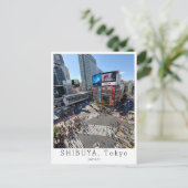 Personalized, Greetings from TOKYO Shibuya, Japan ポストカード (スタンド正面)