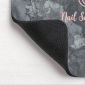 Personalized Grey Marbel Nail Studio Branding マウスパッド (コーナー)