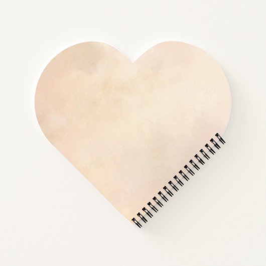 Personalized Greyhound Notebook with Heart ノートブック (裏面)