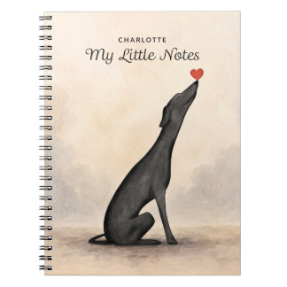 Personalized Greyhound Notebook with Name ノートブック