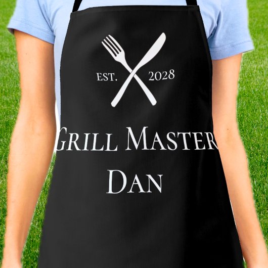 Personalized Grill Master BBQ utensils EST. Year エプロン