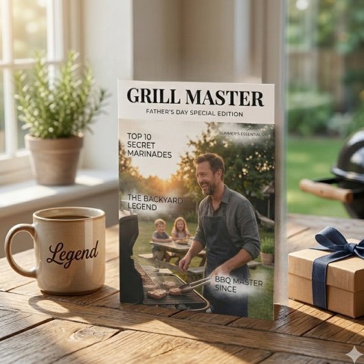 Personalized Grill Master Father’s Day Custom.  シーズンカード