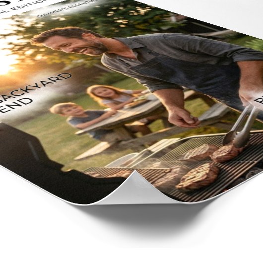 Personalized Grill Master Father’s Day Custom  ポスター (角)