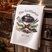 Personalized Grillfather Monogram キッチンタオル