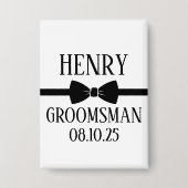 Personalized Groomsman Gift, Wedding Party Favor 缶バッジ (正面)