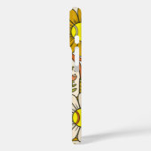 Personalized Groovy Floral Tennis Monogram Case-Mate iPhoneケース (裏面 / 左)