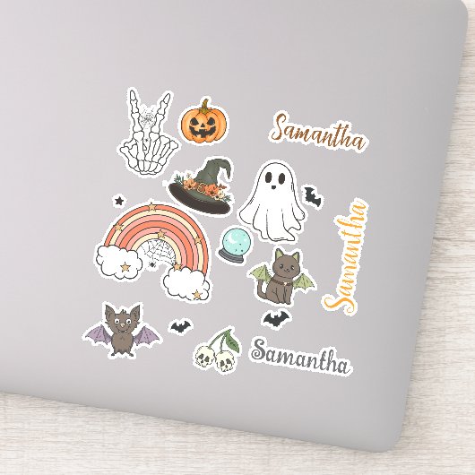 Personalized Groovy Halloween Fun Set  シール (詳細)