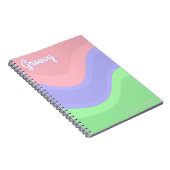 Personalized Groovy Pastel Notebook ノートブック (右側)