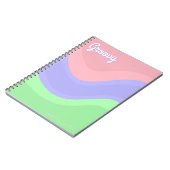 Personalized Groovy Pastel Notebook ノートブック (左側)
