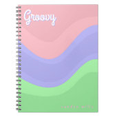 Personalized Groovy Pastel Notebook ノートブック (正面)