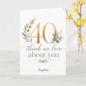 Personalized Group 40th Birthday Gift カード (黄色い花)