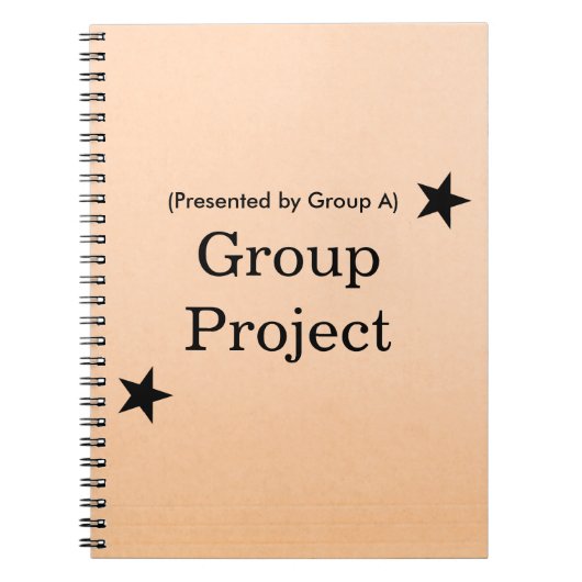 Personalized Group Project File Folder Design ノートブック (正面)