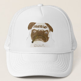 Personalized Grumpy AFICIONADO Puggy Cigar キャップ