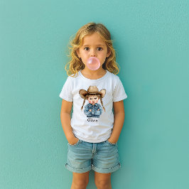 Personalized Grumpy Cowgirl in Denim Jacket Tシャツ