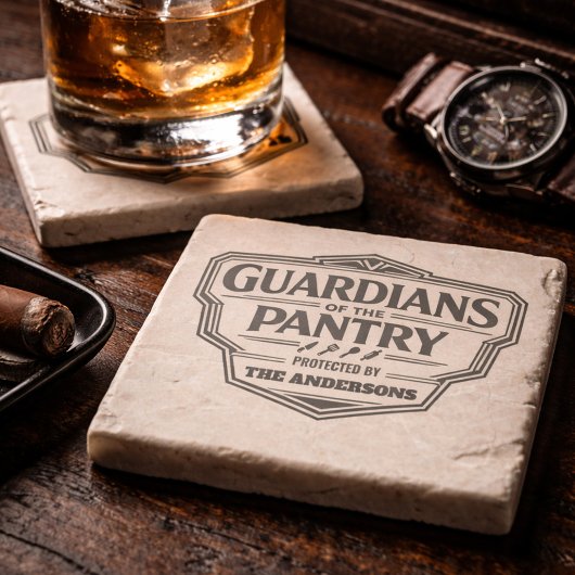 Personalized Guardians of the Pantry Stone Coaster ストーンコースター