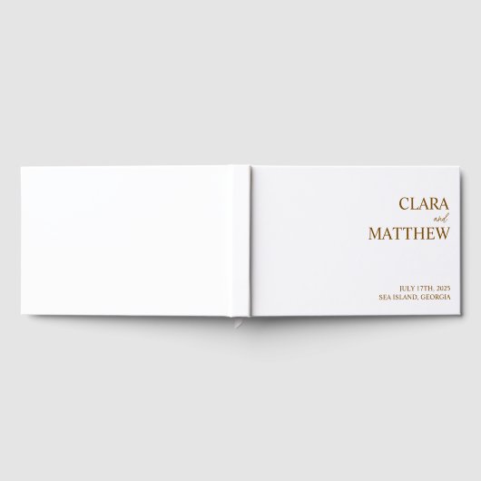 Personalized Guest Book Custom Wedding Reception ゲストブック (全面)