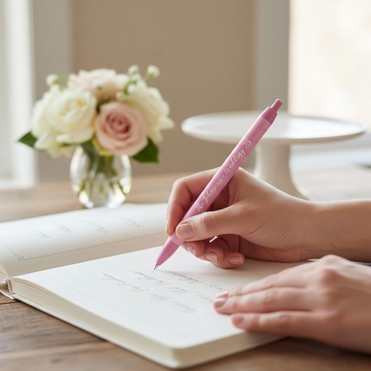 Personalized guest book, wedding 黒ボールペン