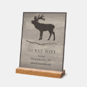 Personalized Guest WiFi Sign for Cabins & Rentals アクリルサイン (傾斜)