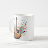 Personalized guitar coffee mug コーヒーマグカップ (正面左)