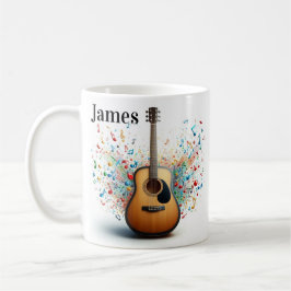 Personalized guitar coffee mug コーヒーマグカップ